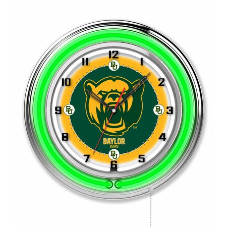 Baylor University Double Neon 19 Clock